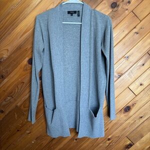 Theory Heather Gray Open Cardigan